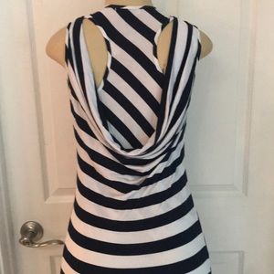 July 4th  navy striped maxi dress nautical